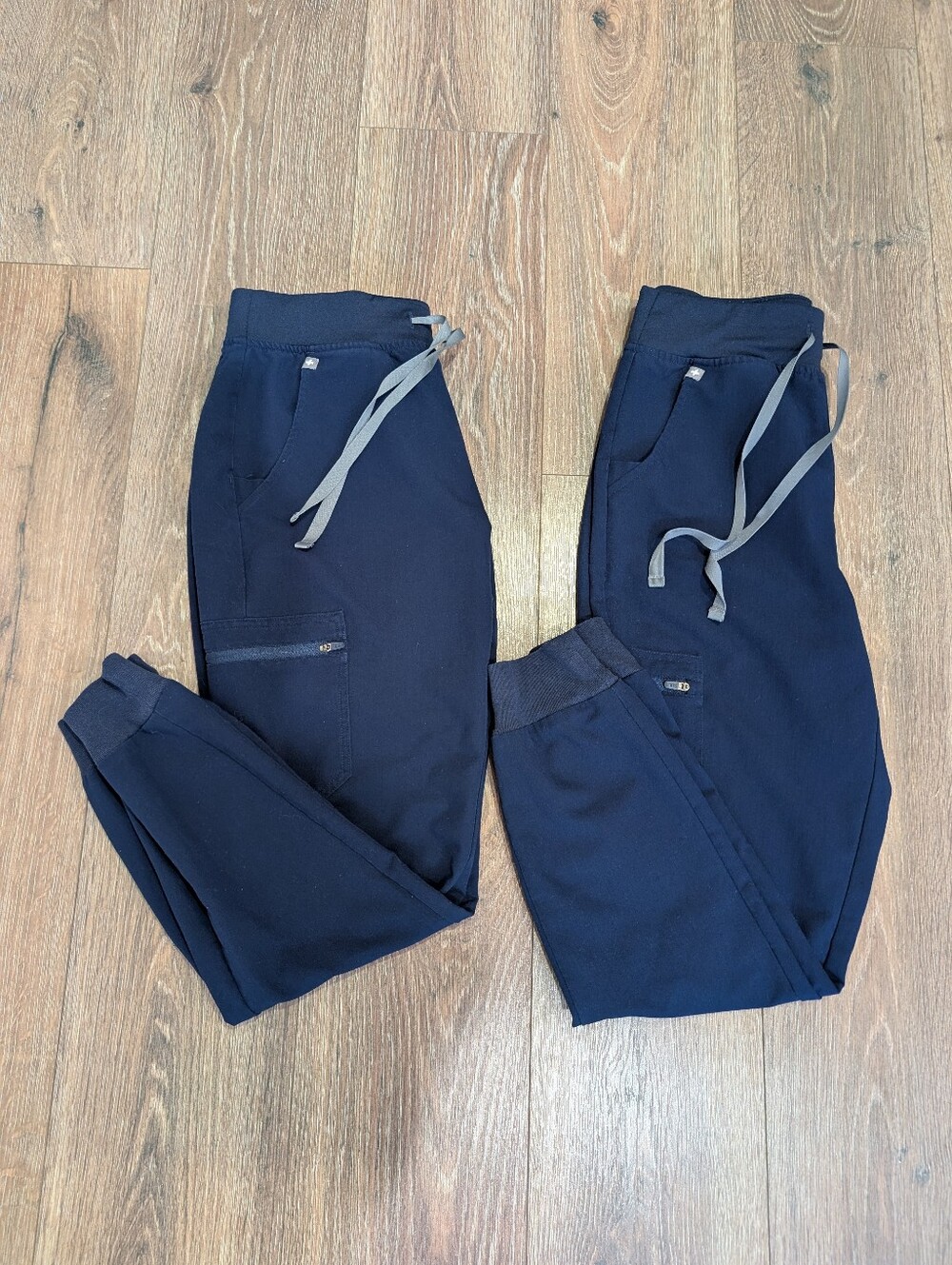 FIGS Zamora Scrub Pants Bundle 2 Navy Small HW High Waist W22SW2012 W18SW2005